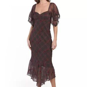 Free People Fallen Flowers Midi Dress 8 NWT original price $ 298